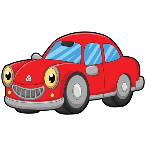 Car Theme Red Car Transparent Sticker